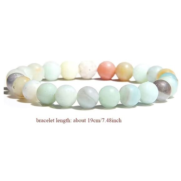 New Amazonite Stone Beaded Bracelet - Picture 2 of 2